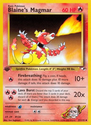 Blaine's Magmar, Gym Heroes 37