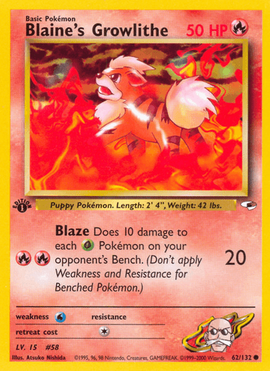 Blaine's Growlithe, Gym Heroes 62