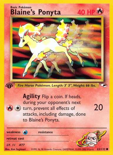 Blaine's Ponyta, Gym Heroes 63