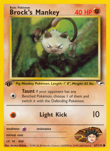 Brock's Mankey, Gym Heroes 67
