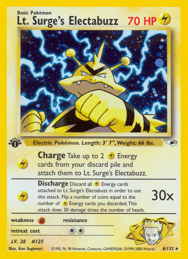 Lt. Surge's Electabuzz, Gym Heroes 6