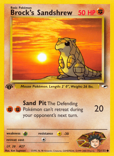 Brock's Sandshrew, Gym Heroes 72