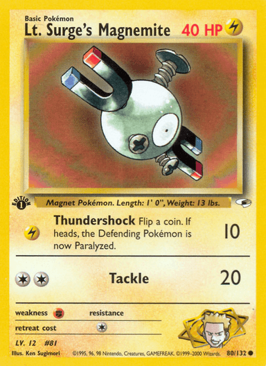 Lt. Surge's Magnemite, Gym Heroes 80