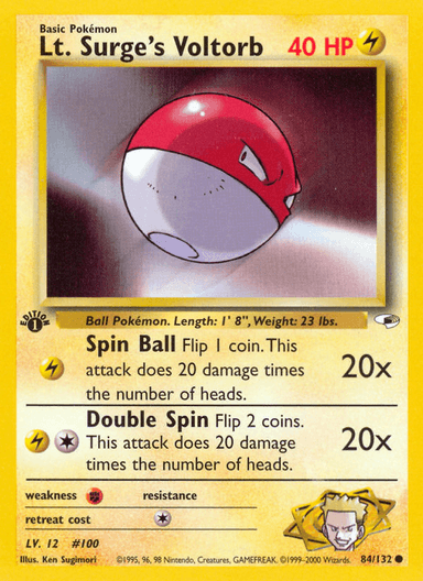 Lt. Surge's Voltorb, Gym Heroes 84