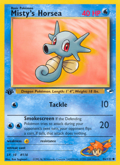 Misty's Horsea, Gym Heroes 86