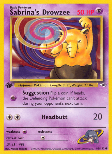 Sabrina's Drowzee, Gym Heroes 92