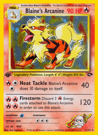Blaine's Arcanine, Gym Challenge 1