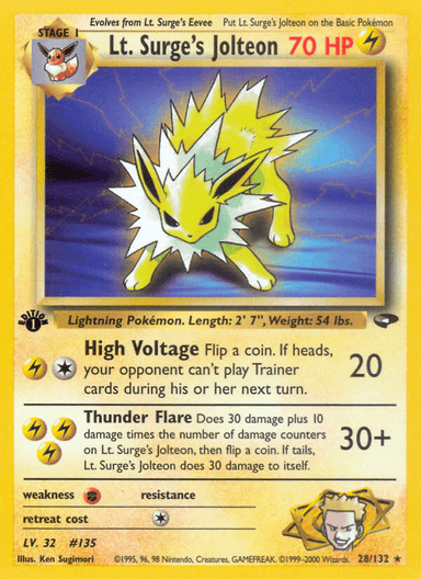 Lt. Surge's Jolteon, Gym Challenge 28