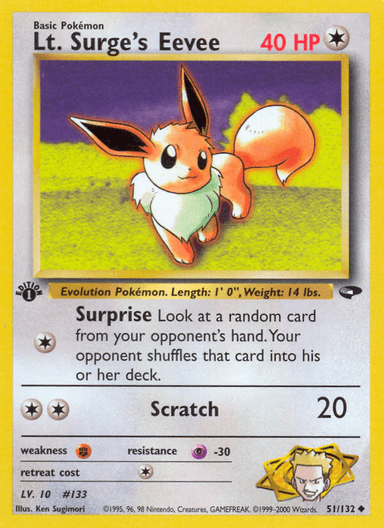 Lt. Surge's Eevee, Gym Challenge 51