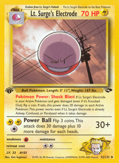 Lt. Surge's Electrode, Gym Challenge 52