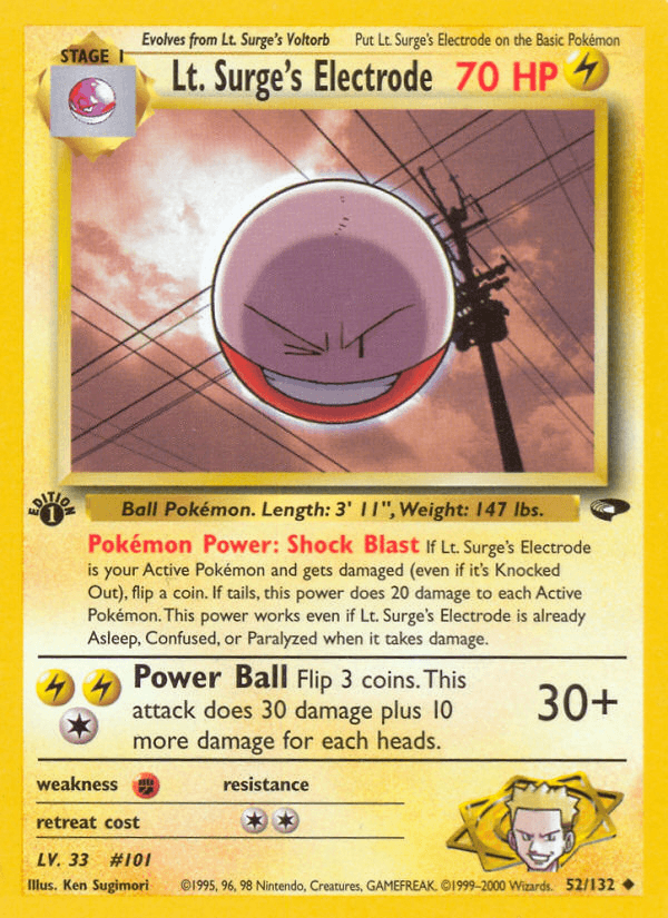 Lt. Surge's Electrode, Gym Challenge 52