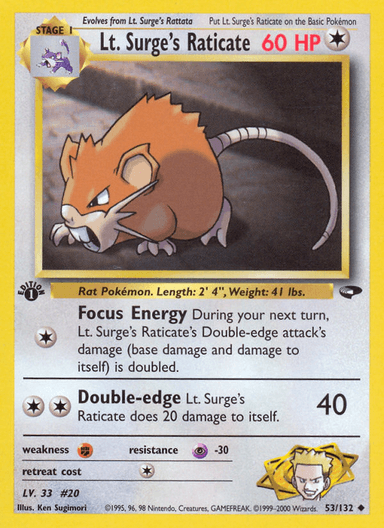 Lt. Surge's Raticate, Gym Challenge 53