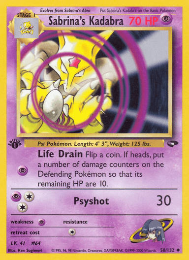 Sabrina's Kadabra, Gym Challenge 58