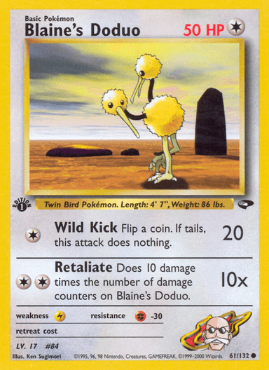 Blaine's Doduo, Gym Challenge 61