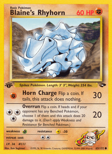 Blaine's Rhyhorn, Gym Challenge 65