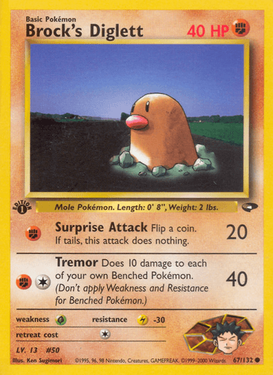 Brock's Diglett, Gym Challenge 67