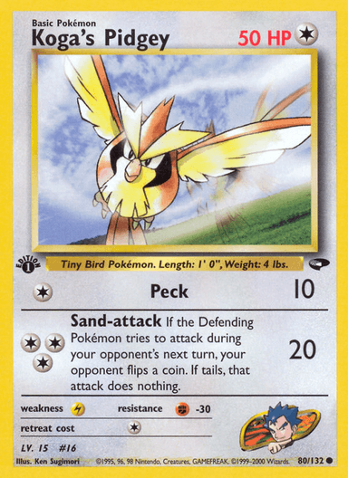 Koga's Pidgey, Gym Challenge 80