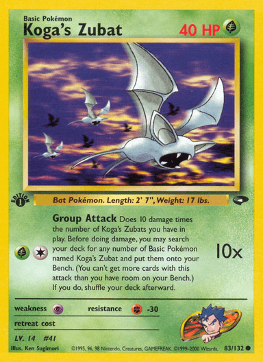 Koga's Zubat, Gym Challenge 83