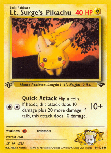 Lt. Surge's Pikachu, Gym Challenge 84