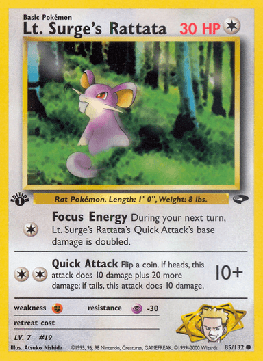 Lt. Surge's Rattata, Gym Challenge 85