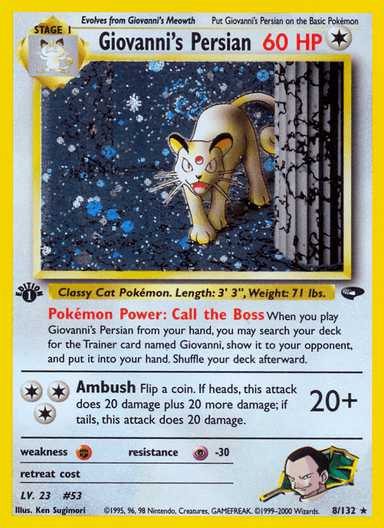 Giovanni's Persian, Gym Challenge 8