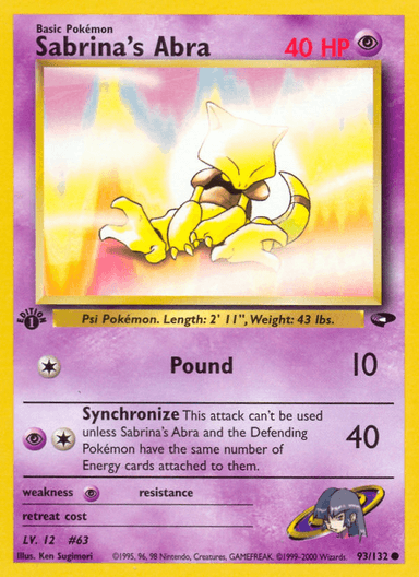 Sabrina's Abra, Gym Challenge 93