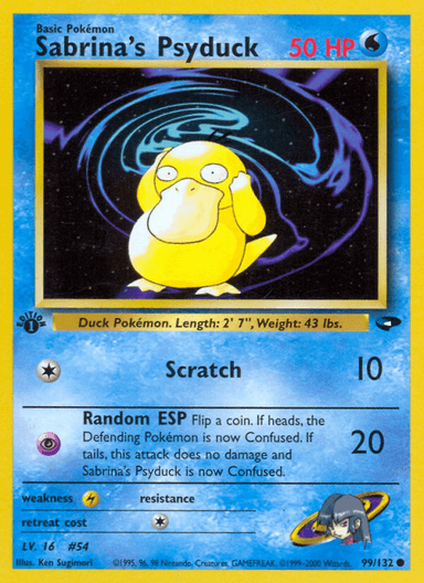 Sabrina's Psyduck, Gym Challenge 99