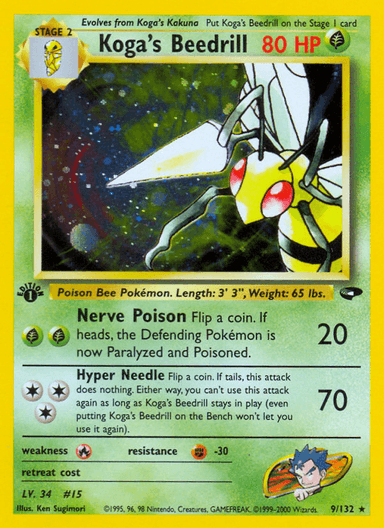 Koga's Beedrill, Gym Challenge 9