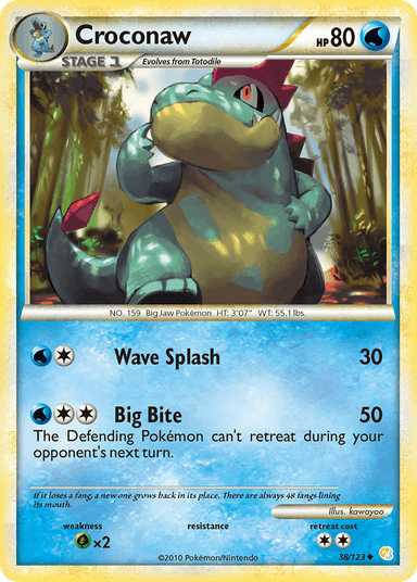 Croconaw, HeartGold & SoulSilver 38