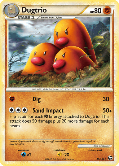 Dugtrio, HS—Triumphant 19
