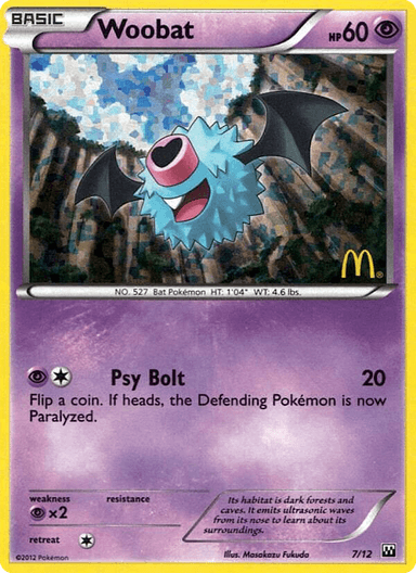 Woobat, McDonald's Collection 2012 7