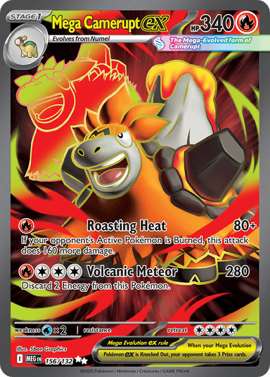 Mega Camerupt ex, Mega Evolution 156