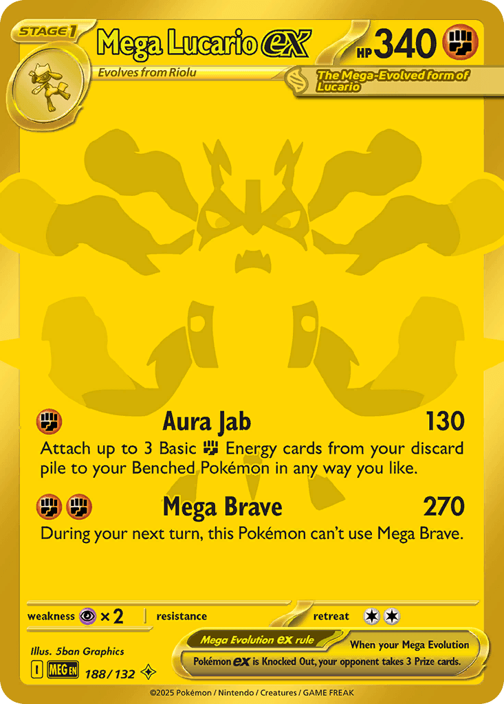 Mega Lucario ex, Mega Evolution 188