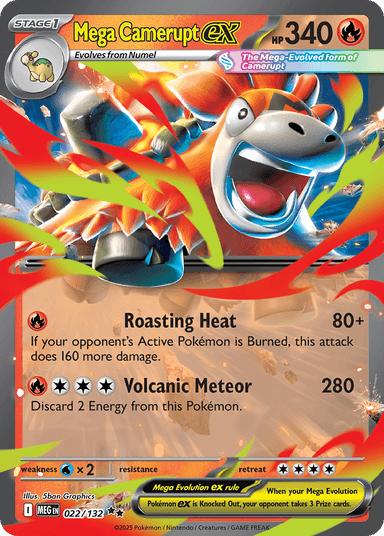 Mega Camerupt ex, Mega Evolution 22