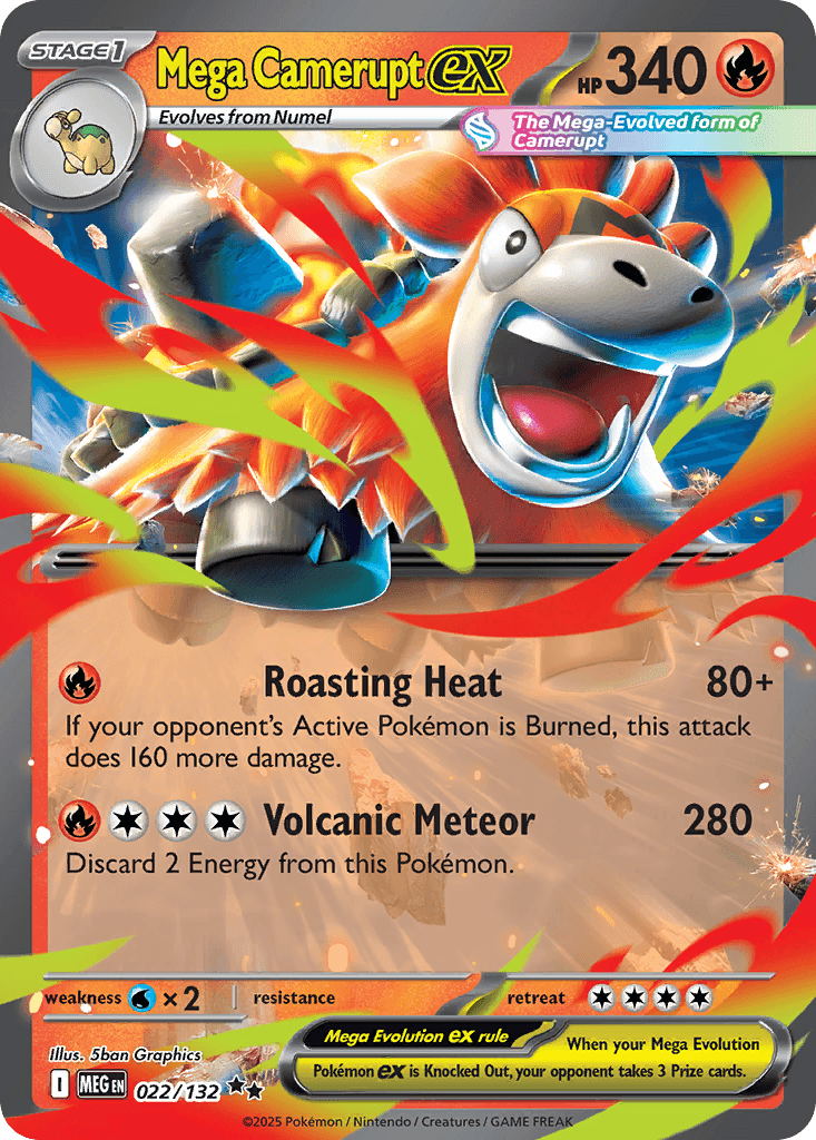 Mega Camerupt ex, Mega Evolution 22