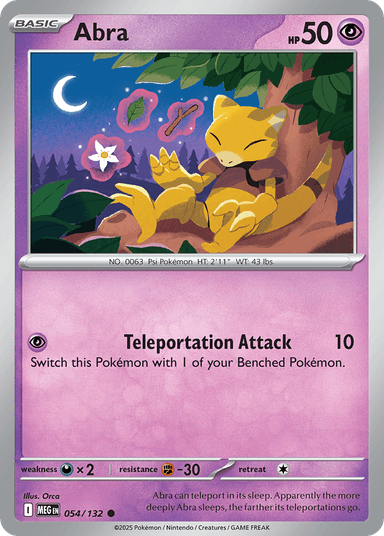 Abra, Mega Evolution 54