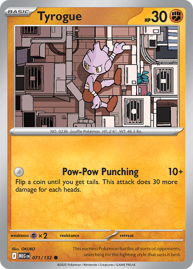 Tyrogue, Mega Evolution 71