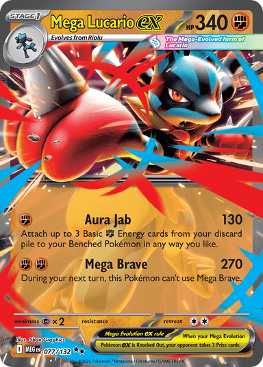 Mega Lucario ex, Mega Evolution 77