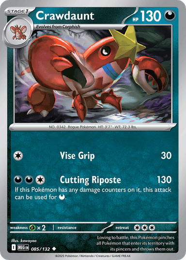 Crawdaunt, Mega Evolution 85