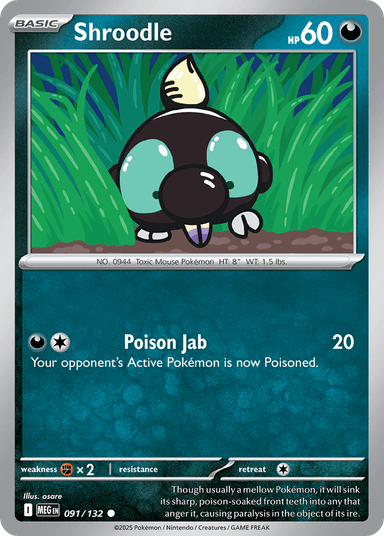 Shroodle, Mega Evolution 91