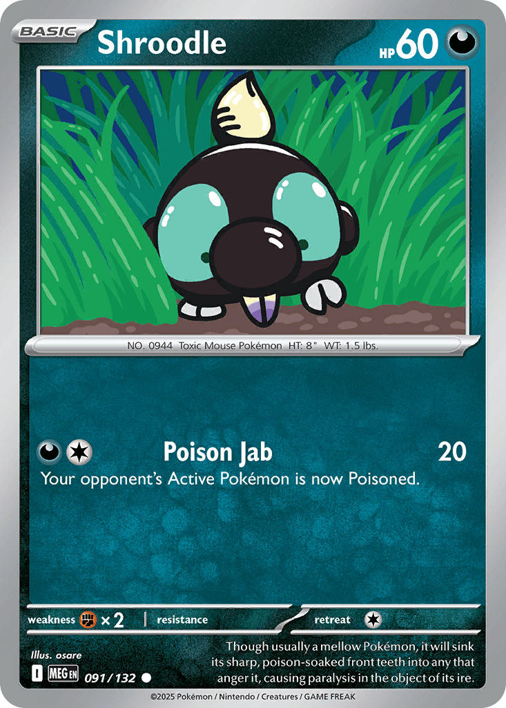 Shroodle, Mega Evolution 91