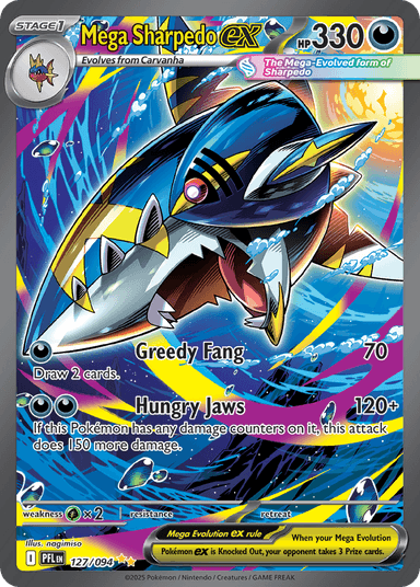 Mega Sharpedo ex, Phantasmal Flames 127