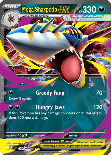 Mega Sharpedo ex, Phantasmal Flames 61