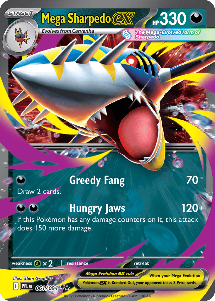 Mega Sharpedo ex, Phantasmal Flames 61