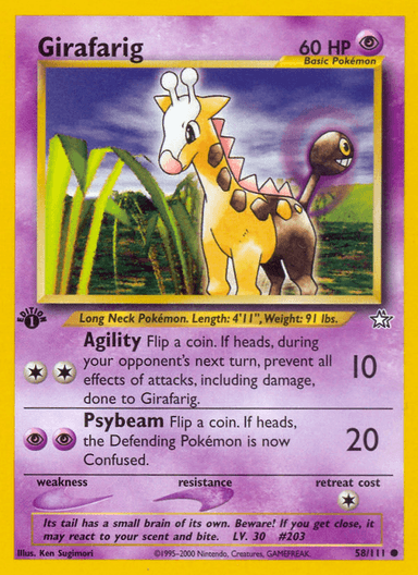 Girafarig, Neo Genesis 58