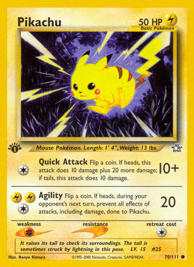 Pikachu, Neo Genesis 70