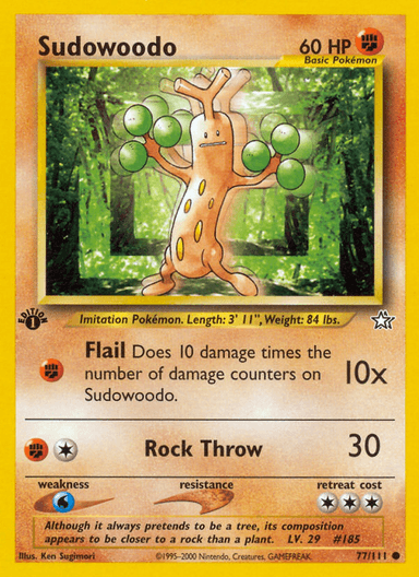 Sudowoodo, Neo Genesis 77