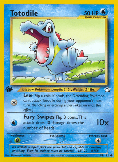 Totodile, Neo Genesis 81