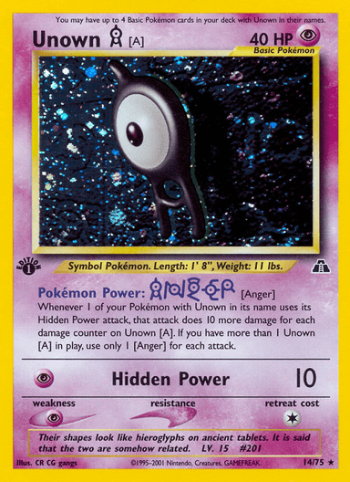 Unown [A], Neo Discovery 14