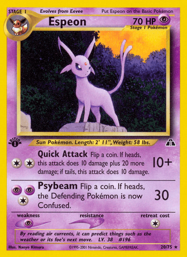 Espeon, Neo Discovery 20